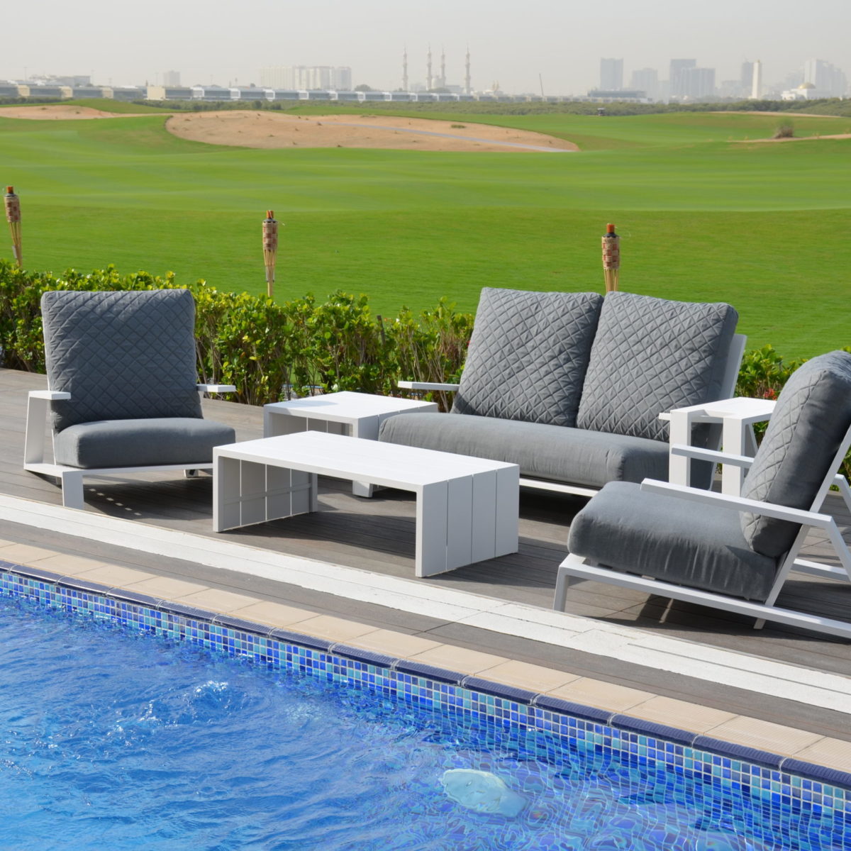 POOL SIDE 4 SEATER (ALUMINUM )