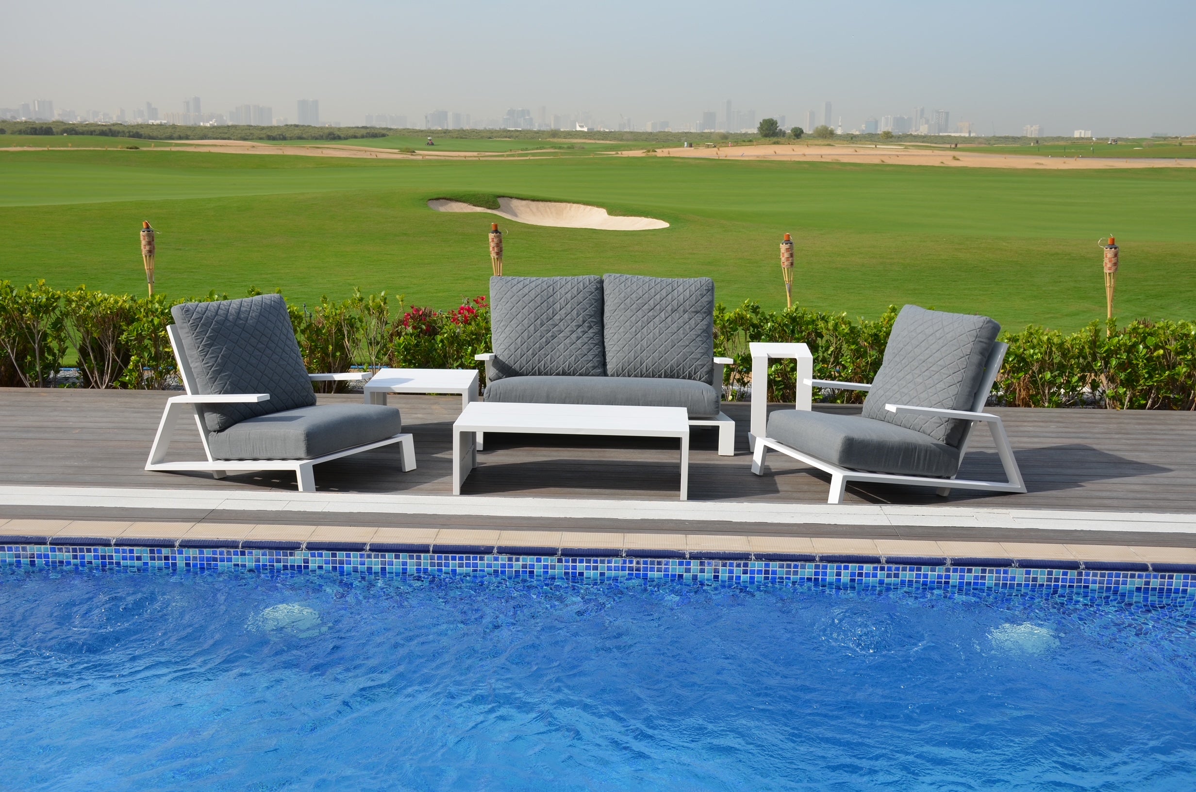 POOL SIDE 4 SEATER (ALUMINUM )