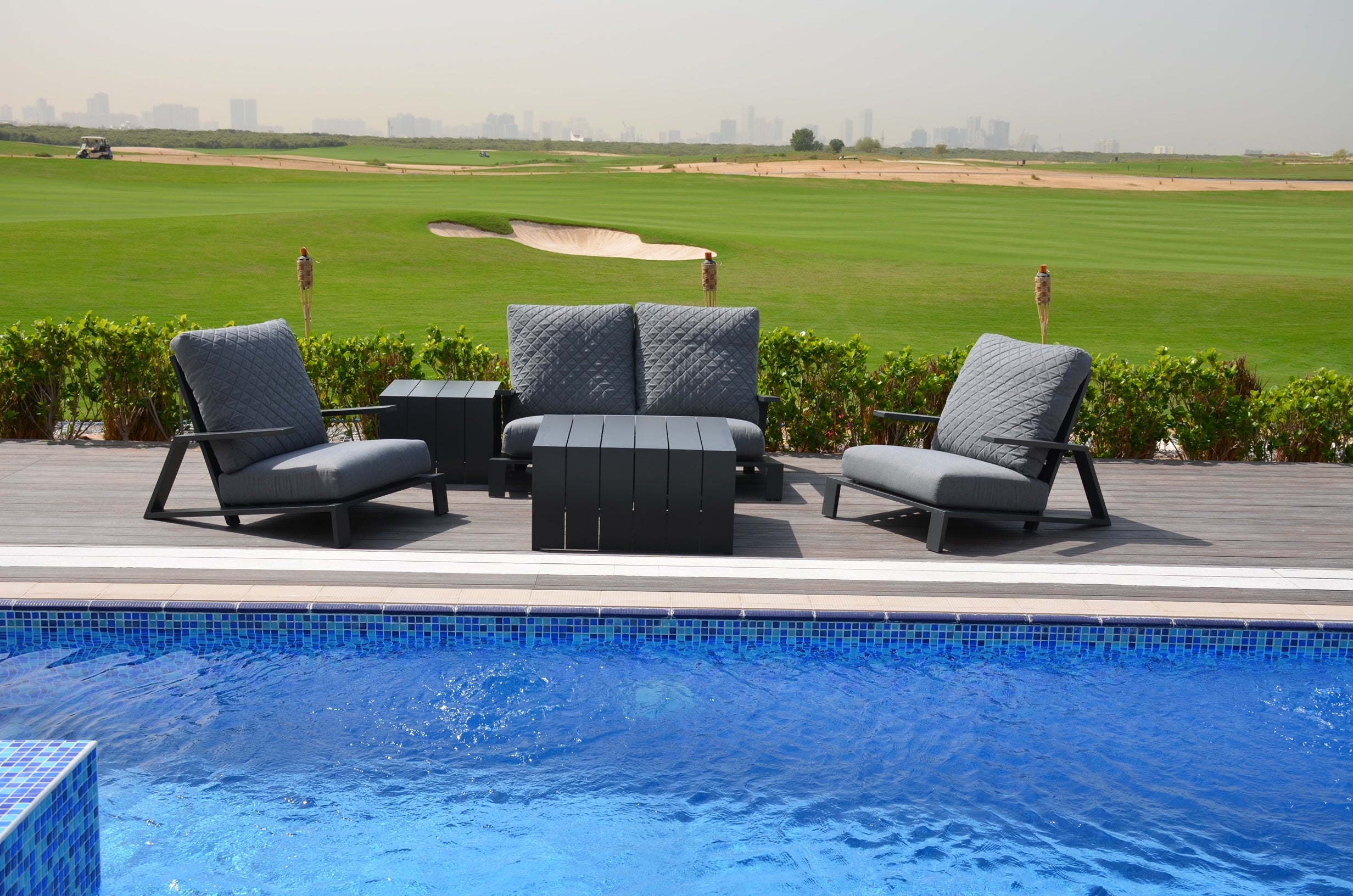 POOL SIDE 4 SEATER (ALUMINUM )